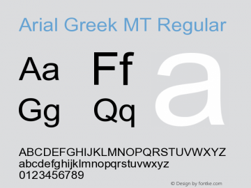 ArialGreekMT 001.003图片样张