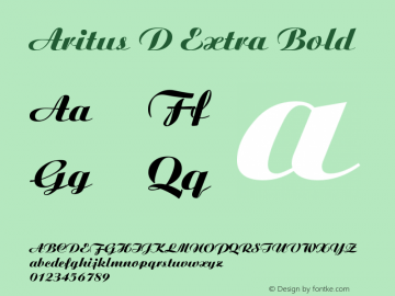 AritusD-ExtraBold 001.004 Font Sample