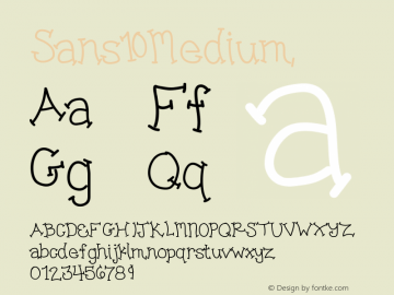 Sans Medium Version 001.000 Font Sample