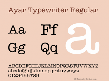 Ayar Typewriter Version 1.01x图片样张