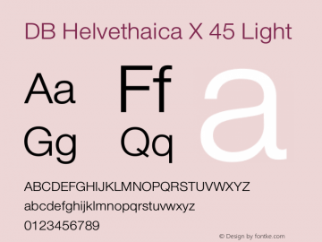 DBHelvethaicaX-Li Version 3.100 2008 Font Sample