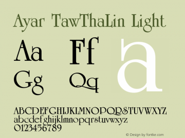 Ayar TawThaLin Light Version 1.01x图片样张