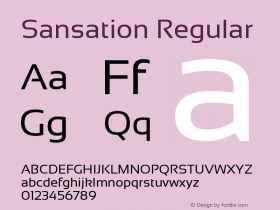 Sansation Regular Version 1.31 Font Sample