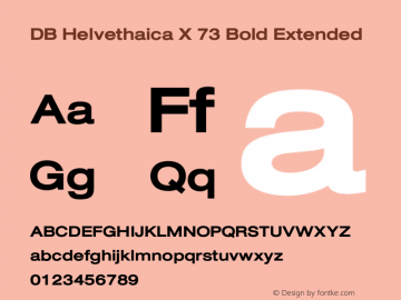 DBHelvethaicaX-BdExt Version 3.100 2008 Font Sample