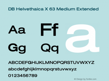 DBHelvethaicaX-MedExt Version 3.100 2008 Font Sample