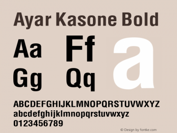 Ayar Kasone Version 1.01x Font Sample