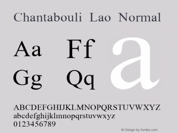 Chantabouli Lao 1.0 Thu Jan 02 19:03:22 1997 Font Sample