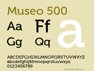 Museo-500 Version 002.003 Font Sample