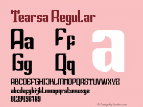 Tearsa Version 1.000 Font Sample