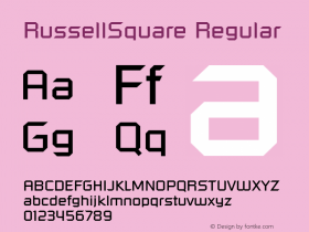 RussellSquare Altsys Metamorphosis:20.02.2003 Font Sample