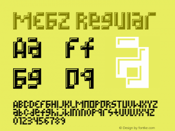 MEGZ Macromedia Fontographer 4.1.4 9/27/2000 Font Sample