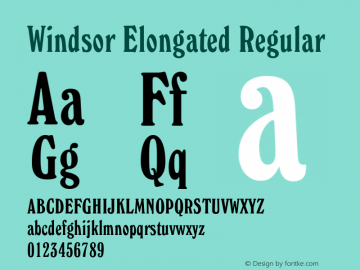 Windsor Elongated Regular 003.001 Font Sample