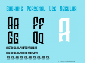 Godhong Personal Use Version 1.000 Font Sample