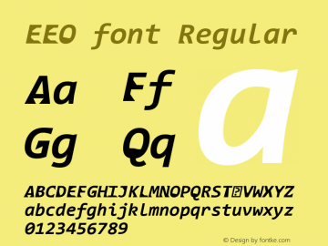 EEO font Version 5.22 March 14, 2017图片样张