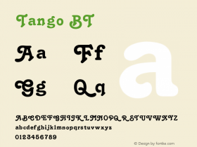 Tango BT V1.00 Font Sample