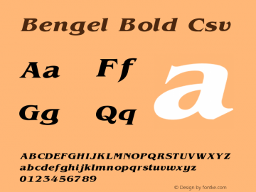 Bengel Bold Csv V1.00图片样张