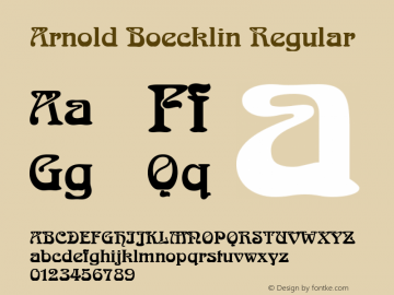 Arnold Boecklin Regular 001.004 Font Sample