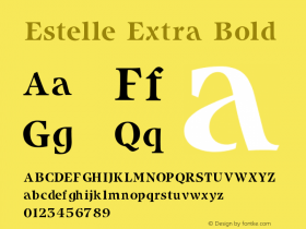 Estelle Extra Bold V1.00图片样张