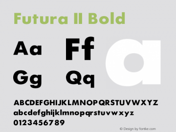 Futura II Bold V1.00图片样张