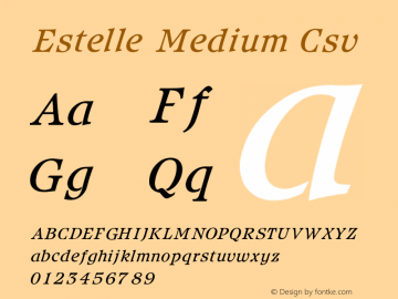 Estelle Medium Csv V1.00 Font Sample