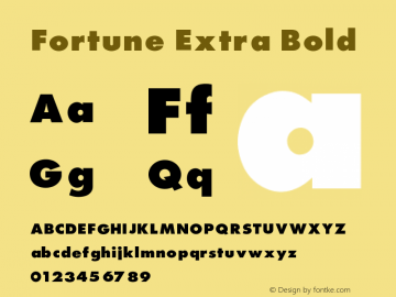 Fortune Extra Bold V1.00 Font Sample