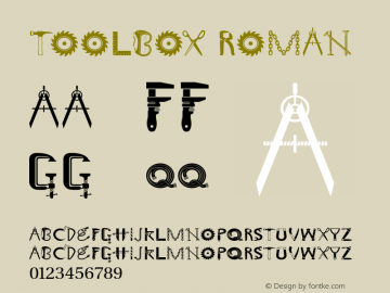 Toolbox Roman Version 1.00 Font Sample