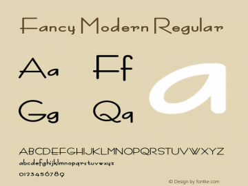 Fancy Modern Regular V1.00图片样张