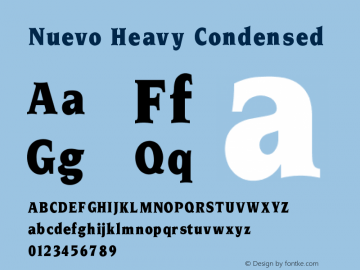Nuevo Heavy Condensed V1.00 Font Sample