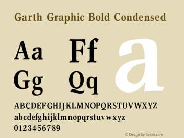 Garth Graphic Bold Condensed V1.00图片样张