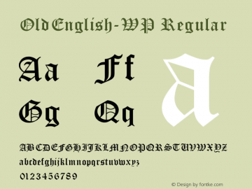 OldEnglish-WP Regular V1.00图片样张