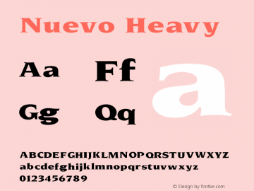 Nuevo Heavy V1.00 Font Sample