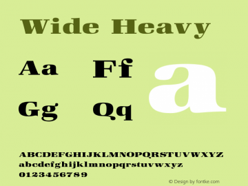 Wide Heavy V1.00 Font Sample