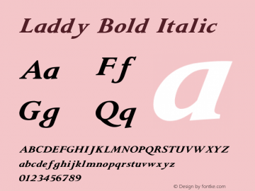 Laddy Bold Italic V1.00图片样张