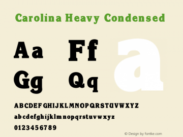 Carolina Heavy Condensed V1.00图片样张