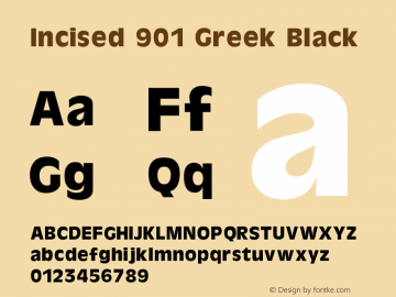 Incised 901 Greek Black V1.00图片样张