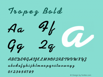 Tropez Bold V1.00 Font Sample