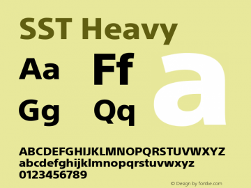 SST Heavy Version 1.01, build 9, s3 Font Sample