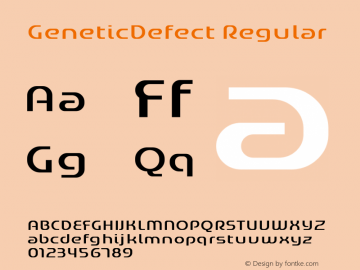 GeneticDefect Macromedia Fontographer 4.1.5 5/2/03 Font Sample