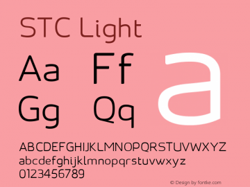 STC-Light Version 1.029 Font Sample