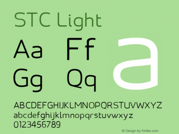 STC-Light Version 1.029 Font Sample