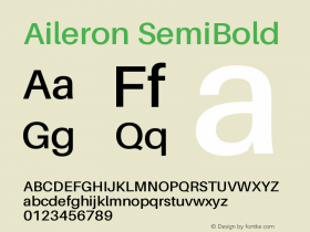 Aileron SemiBold Version 1.102;PS 001.102;hotconv 1.0.70;makeotf.lib2.5.58329 Font Sample