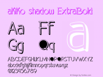 akikoshadow-ExtraBold 001.000图片样张