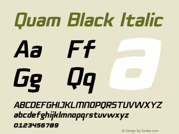 Quam-BlackItalic 1.000图片样张