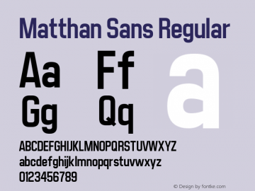 Matthan Sans Regular v1 - 4/26/2012图片样张