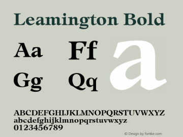 Leamington Bold Altsys Fontographer 3.5  9/23/93图片样张