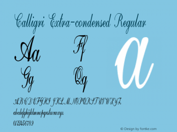 Calligri-ExtracondensedRegular Version 1.500图片样张