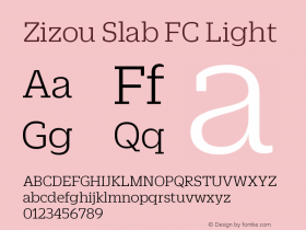 ZizouSlabFC-Light Version 001.001图片样张