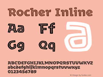 Rocher Inline Version 1.000;PS 001.000;hotconv 1.0.88;makeotf.lib2.5.64775 Font Sample