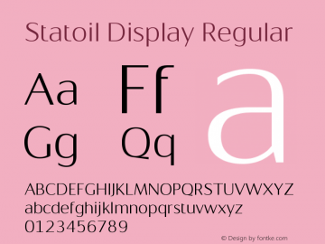 StatoilDisplay-Medium Version 002.001 Font Sample