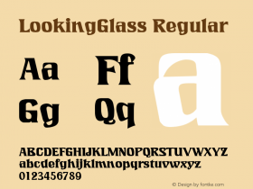 LookingGlass Regular B & P Graphics Ltd.:06.04.1993 Font Sample